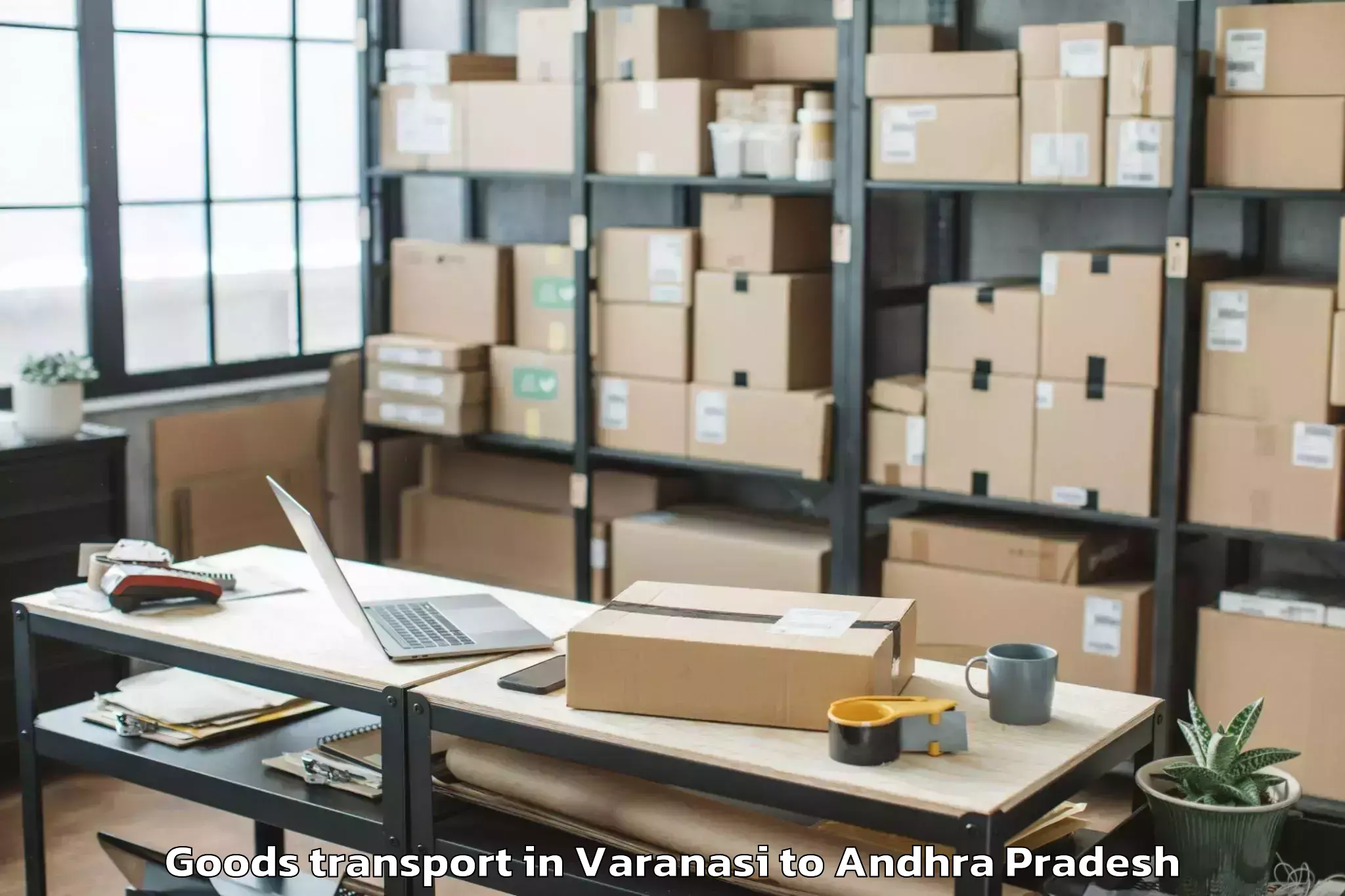 Book Varanasi to Denduluru Goods Transport